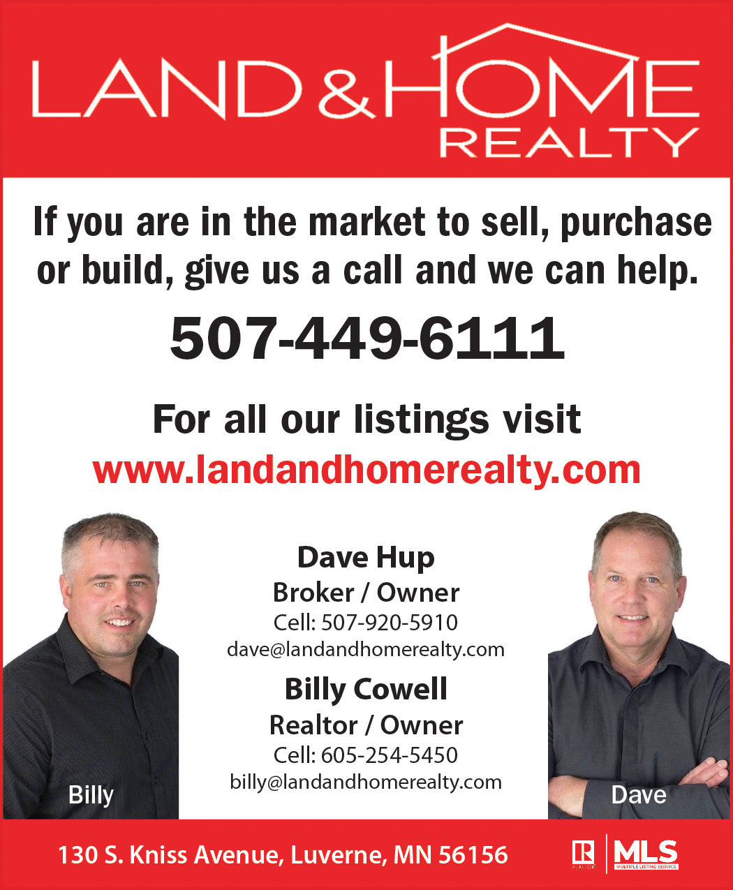 Land & Home Realty - Dave Hup & Billy Cowell