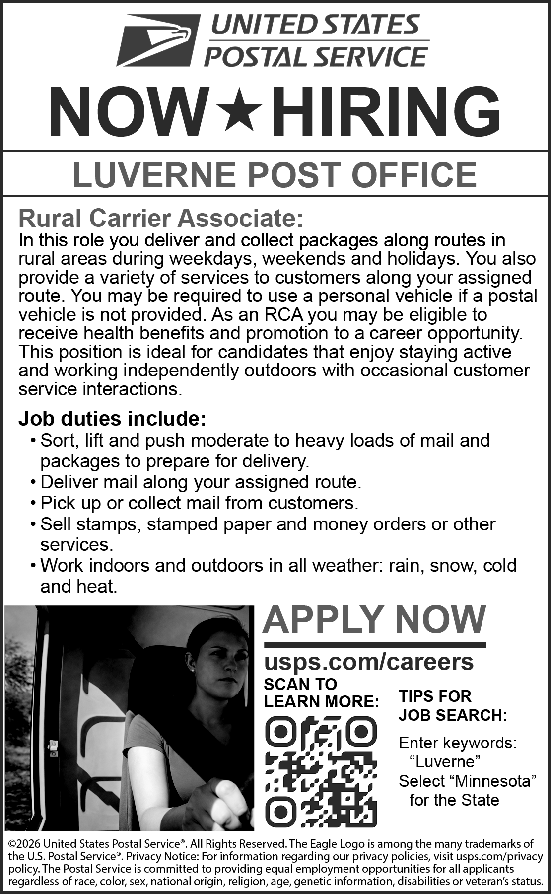 United State Postal Service - Rural Carrier Associate