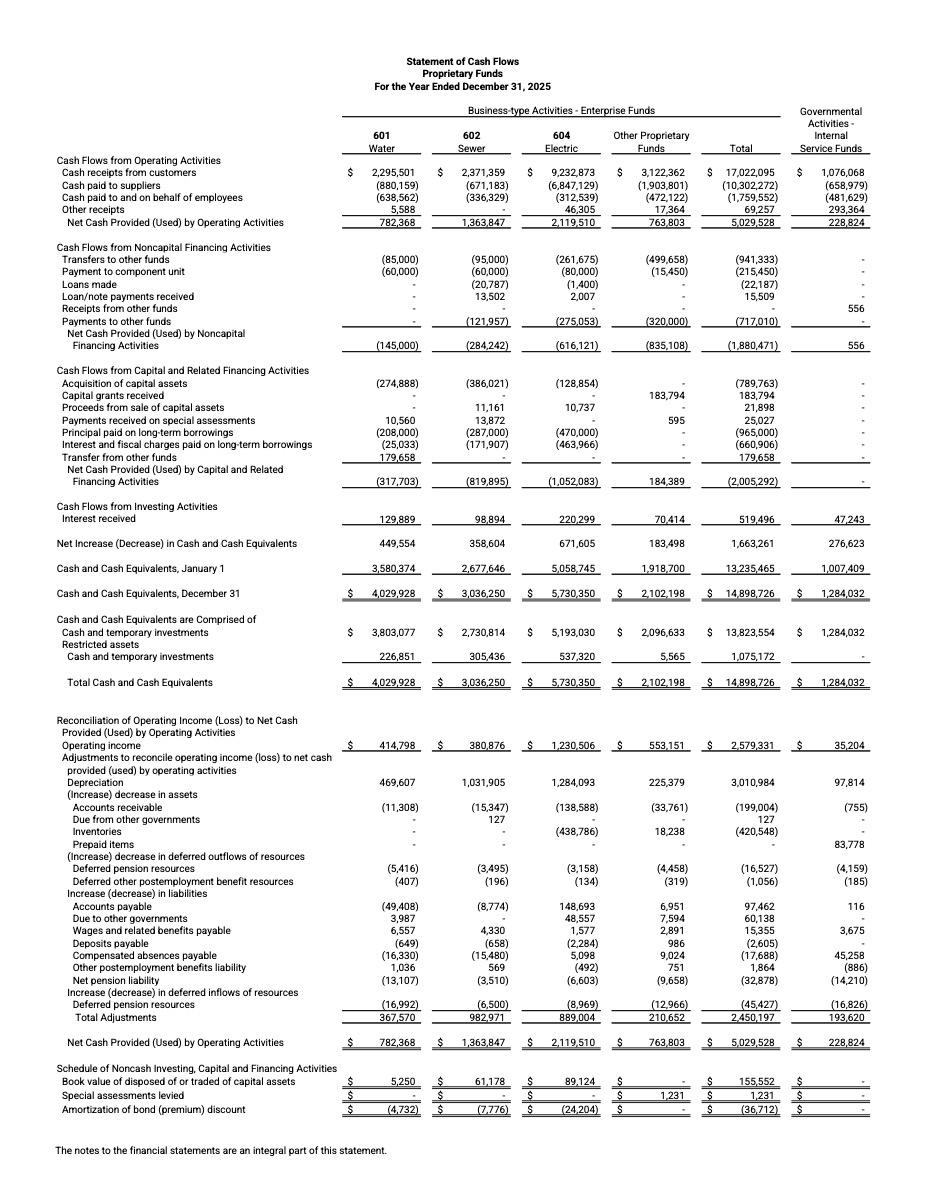 2025 City of Luverne financial summary