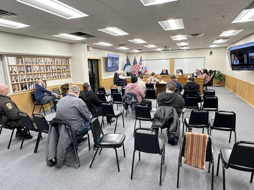 About a dozen members of the public attended the Feb. 18 Luverne City Council meeting where there was a two-hour discussion about the ordinance that will govern retail cannabis businesses in the city. Lori Sorenson/Rock County Star Herald Photo