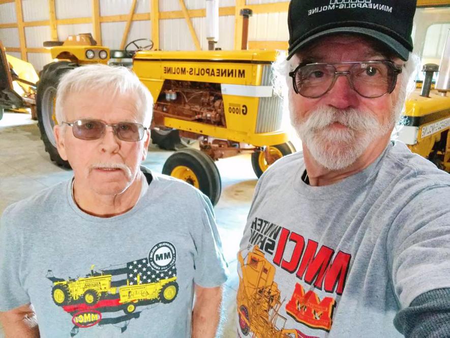 Lloyd Rave (left) and Dave Elofson are members of the Siouxland Minneapolis Moline Collectors, a regional club who is hosting the winter 2024 show of the Minneapolis Moline Collectors in Luverne March 21-23.