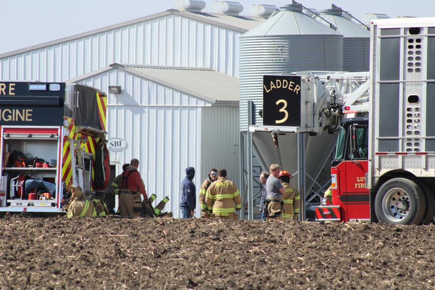 The Luverne Fire Department was dispatched to a hog barn fire Thursday morning southeast of Luverne.