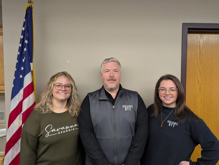 Pictured are Rock County dispatchers (from left) Nikki McLendon, Jason Kelly, Brooke Walgrave. Photo courtesy of Rock County Sheriff's Office Star Herald Photo