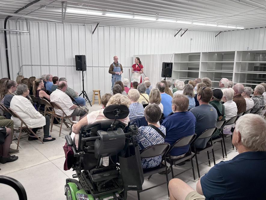 It was standing room only at the Rock County History Center for the Tales from the Graves and pie and ice cream social Sunday, June 8. Lori Sorenson/Rock County Star Herald Photo