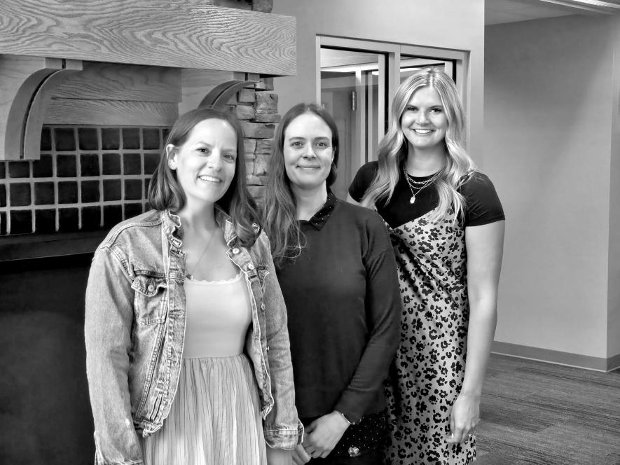 Angela Nolz, Sanford Luverne behavioral health specialist and integrated health therapist (from left), is pictured with behavioral health professionals Suzie Walgrave and Brianna Halse. Walgrave, a nurse practitioner in Luverne, recently became certified as a mental health practitioner with a subspecialty in psychiatry. Halse is a behavioral health counselor who works with patients of all ages but is also a registered play therapist.