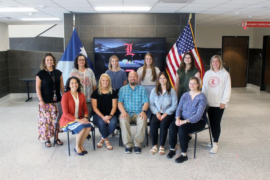 Eleven new teachers attended the Luverne Public Schools new teacher workshop Thursday morning, Aug. 22. They include (front, from left) Irma Williamson, Kailey Wixon, Jared Hoffman, Rhea Norman, Melanie Kruse, (back) Ashley Mundt, Megan Klumper, Hope Curry, Jesse Lonneman, Kira Degerness and Madi Oye. Mavis Fodness/Rock County Star Herald Photo