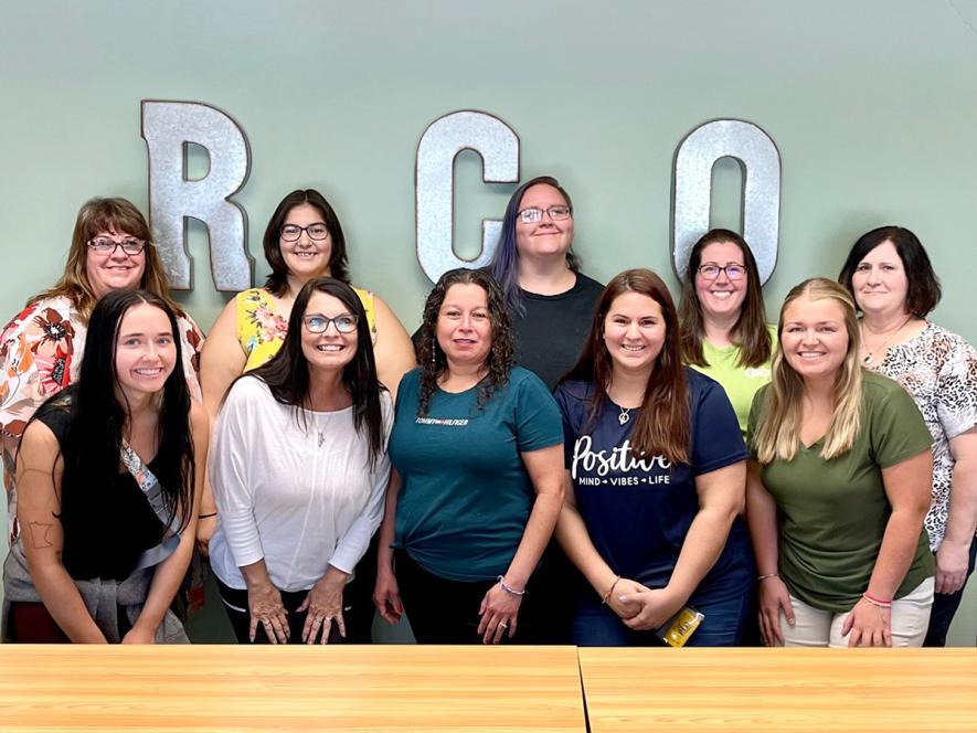 National Direct Support Professionals Week is Sept. 10-16 and Rock County Opportunities is honoring the professionals that serve its operation. They are (front, from left) Kennedy Maschino, Connie Carda, Erika Camarillo, Cassondra Yonzon, Jenna Coffman, (back) Janine Brands, Elizabeth Magnuson, Tessa Shuler, Krista Kurtz and Pam Tieszen. Submitted Photo