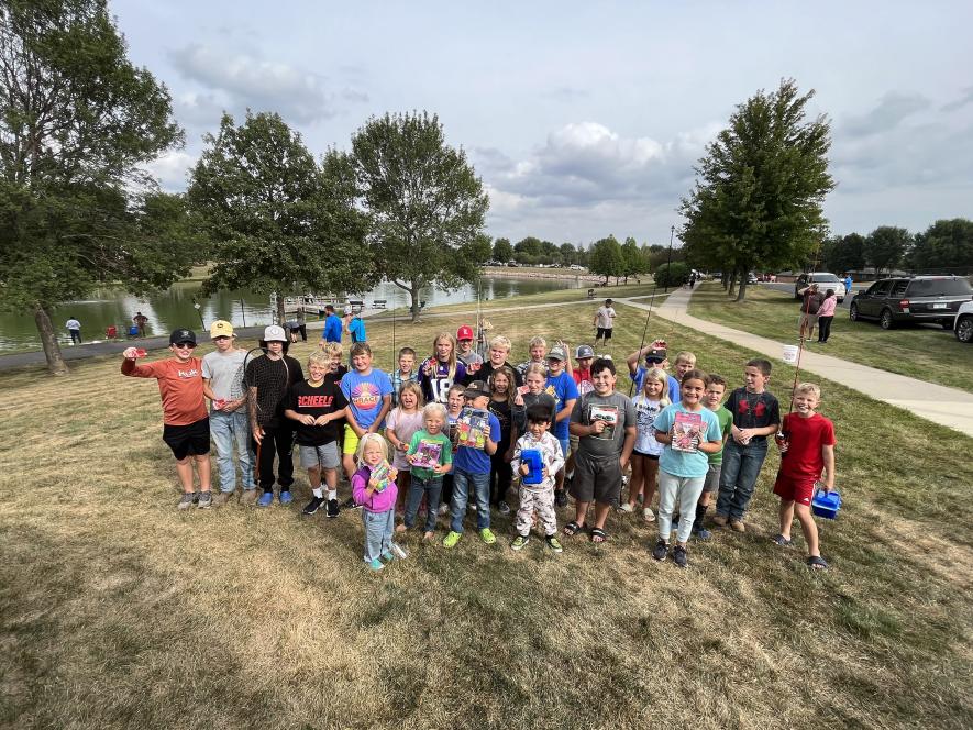 The Luverne Optimist Club hosted its annual Fishing Derby Saturday at the Minnesota Veterans Pond in Luverne. The event attracted 56 children, many of whom caught fish and enjoyed food prizes. Submitted Photo