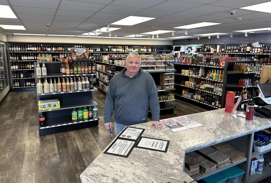 Dan Serie was hired a year ago as liquor store manager. Lori Sorenson/Rock County Star Herald Photo