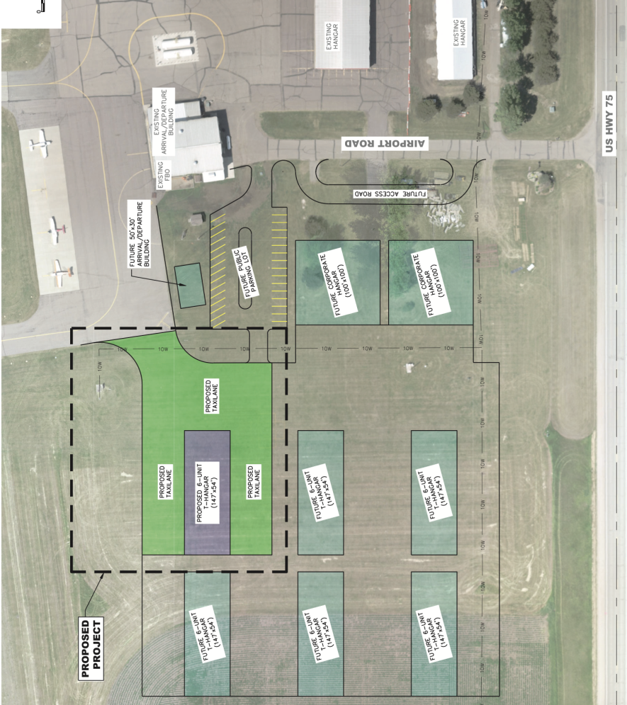 A $1.37 million, six-unit, 147-by-54-foot T-hangar and taxi lane construction project is included in next year’s airport capital improvement plan. Luverne City Council members approved the project and airport CIP at their Oct. 8 regular meeting.