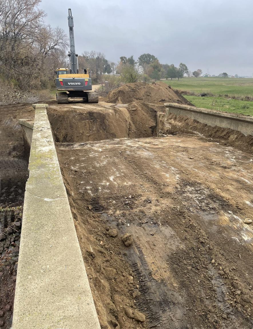 Rehabilitation of the historic Spring Brook Bridge began last week in Beaver Creek, and the gravel road east of town will be closed for several weeks until work is complete. Alan Harnack Photo