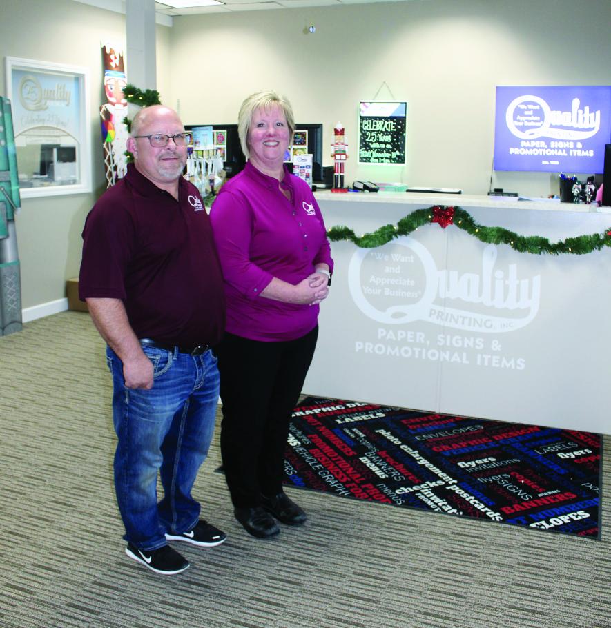 Expanding their product offerings is how Mark and Annie Opitz, who began Quality Printing 25 years ago, are celebrating their business’ silver anniversary. The couple hinted of their new product offering on social media weeks ago, and Friday they will show off their label printing and finishing machines at a public open house. Mavis Fodness/Rock County Star Herald Photo