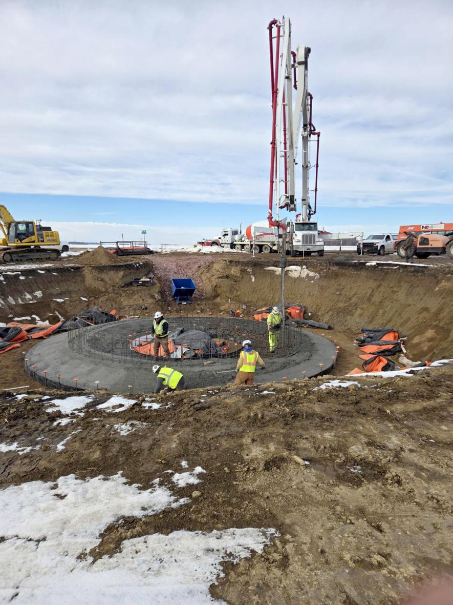 Rock County Rural Water Director Ryan Holtz shared Dec. 16 photographs of the new water tower construction project southwest of Beaver Creek. The hole for the foundation is 50 feet around and about 20 feet deep.