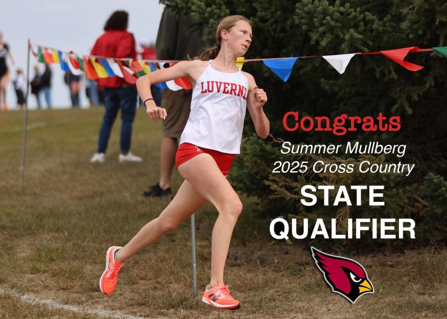 LHS freshman Summer Mollberg qualifies for the 2025 state cross country meet Oct. 23