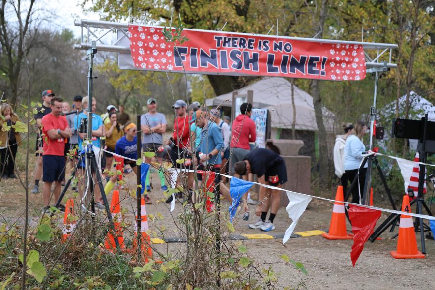 Thirty-five competitors start off on the 2025 Duff Dog Backyard Ultra challenge Saturday, Oct. 11, at 8 a.m. in the Blue Mounds State Park. Greg Hoogenveen/Rock County Star Herald Photo