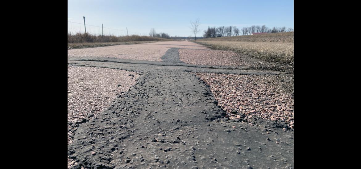  The 4.2-mile Blue Mound Trail originated 20 years ago and has since developed cracks that years of sealing and maintenance are no longer keeping the surface viable. A grant has been secured to resurface the trail. Mavis Fodness/Rock County Star Herald Photo