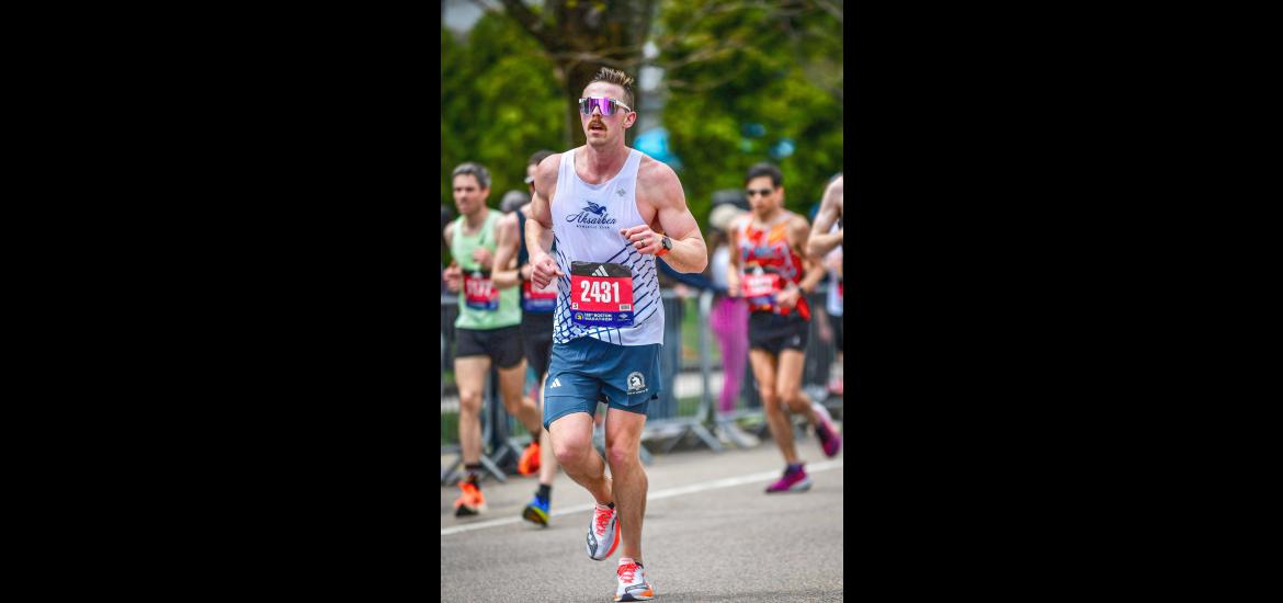 Blake Ziegler, 2014 Luverne High School graduate, ran in the 2024 Boston Marathon. Submitted Photo