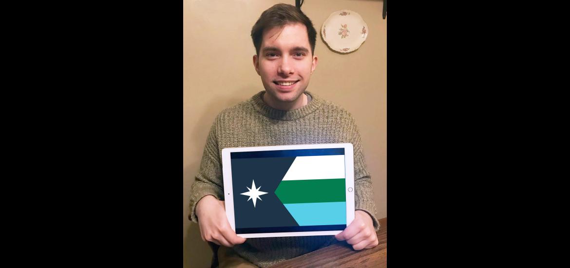 Luverne resident Andrew Prekker entered three designs for the new state flag. He found out last week that the State Emblems Redesign Committee selected one of his designs as a finalist. Submitted Photo