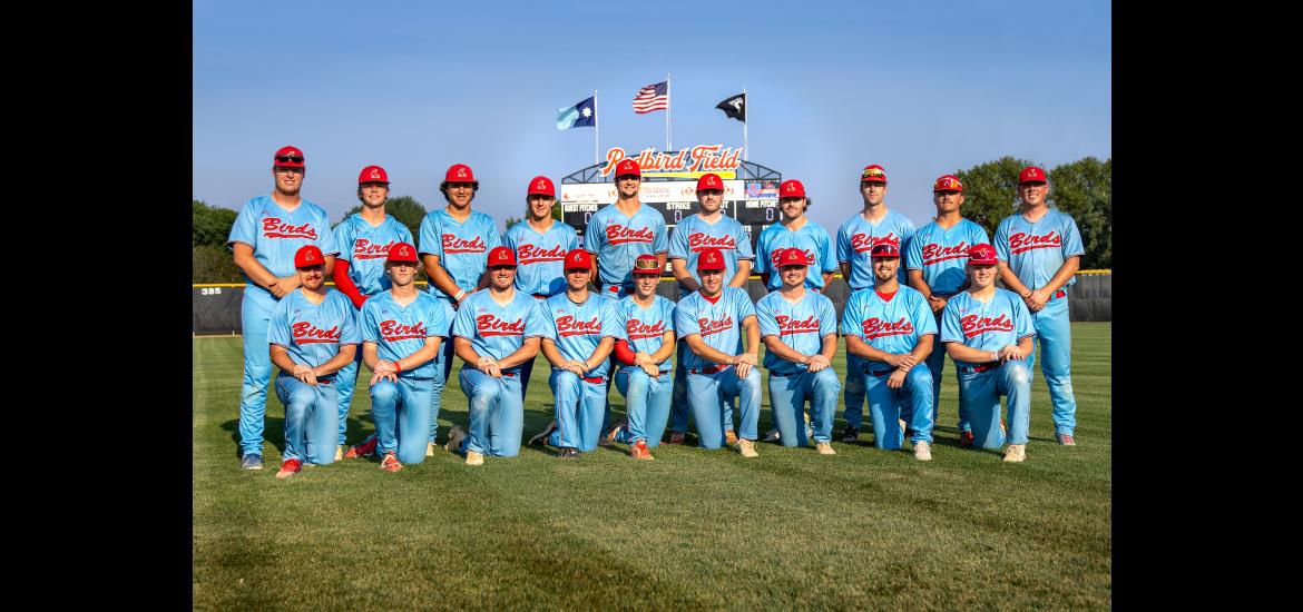 Luverne Redbirds team members are (front, left) Will Serie, Maddux Domagala, Ethan Beyer, Alex Schlosser, Blake Sauer, Casey Sehr, Cade Wenninger, Riley Sneller, Elliot Domagala, (back) Layke Miller, Josh Hansen, Landon Ahrendt, Carter Sehr, Jake Haugen, Ben Serie, Isaac Bonner, Derek Lundgren, Braydon Ripka and Skyler Wenninger. Not pictured: Mark Sterrett and Jacob Stroh.