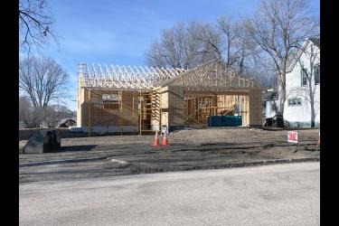 Luverne High School seniors enrolled in Today and Tomorrow’s Tradesmen, a vocational education program at Luverne Public Schools, are constructing the program’s third house at 409 N. East Park Street in Luverne in a partnership with the city of Luverne. Mavis Fodness/Rock County Star Herald Photo