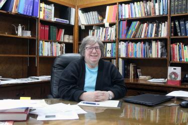Pastor Lori Bonkoski spent 38 years at Christ the King Lutheran Church in Sumner, Washington. She began as the new pastor at Bethlehem Lutheran Church in Hills earlier this month after previous Pastor Nita Parker retired. Mavis Fodness/Rock County Star Herald Photo