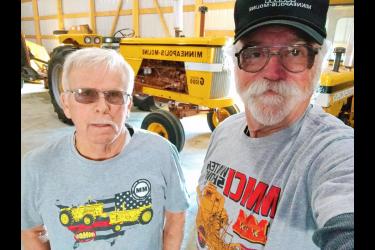 Lloyd Rave (left) and Dave Elofson are members of the Siouxland Minneapolis Moline Collectors, a regional club who is hosting the winter 2024 show of the Minneapolis Moline Collectors in Luverne March 21-23.