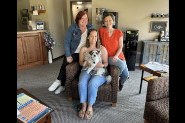 A group of mental health professionals recently completed training to facilitate a suicide loss support group in Luverne. They are (from left) Jennifer Stratton, Angela Nolz, Skie Peltier-Anderson and (not pictured) Sherri Smith. Lori Sorenson/Rock County Star Herald Photo