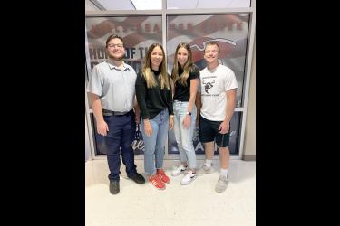 Four new licensed staff will join the Hills-Beaver Creek School District when the 2025-26 school year begins on Tuesday. New teachers include Court Anderson (left), Justine Sandbulte, Taryn Rauk and Calvin Erickson. Mavis Fodness/Rock County Star Herald Photo