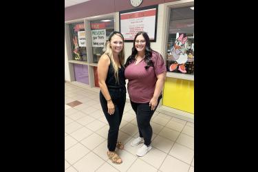 New faculty members Ali Dinger (left) and Hanna Walters will open the 2025-26 school year as first- and fifth-grade teachers respectively at Luverne Elementary School. The new school year begins Tuesday. Mavis Fodness/Rock County Star Herald Photo