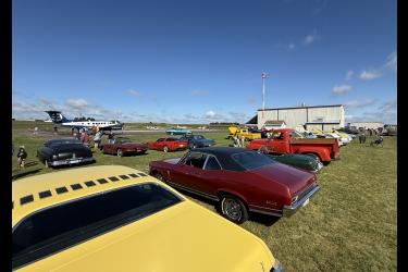 An estimated 600 people attended Saturday’s airport fly-in, drive-in breakfast at Quentin Aanenson Field. Lori Sorenson/Rock County Star Herald Photo