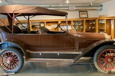 The 1915 Big Brown Luverne automobile arrived at the History Center last week. 