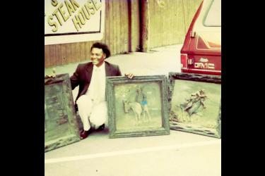 Jimmy Lovejoy was a self-taught artist who specialized in sculpture and bas relief paintings. He’s pictured at the Magolia Steakhouse in the 1970s.