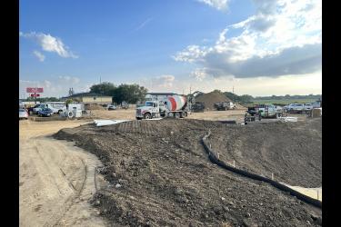 Construction equipment gathers at the site of the future Kwik Trip on South Highway 75 on Thursday, Sept. 14.