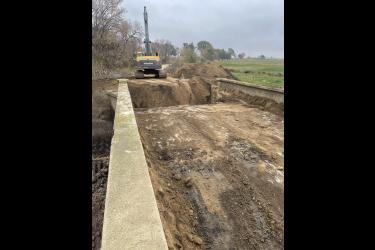 Rehabilitation of the historic Spring Brook Bridge began last week in Beaver Creek, and the gravel road east of town will be closed for several weeks until work is complete. Alan Harnack Photo