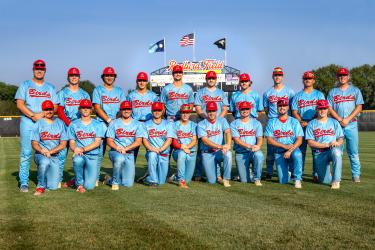 Luverne Redbirds team members are (front, left) Will Serie, Maddux Domagala, Ethan Beyer, Alex Schlosser, Blake Sauer, Casey Sehr, Cade Wenninger, Riley Sneller, Elliot Domagala, (back) Layke Miller, Josh Hansen, Landon Ahrendt, Carter Sehr, Jake Haugen, Ben Serie, Isaac Bonner, Derek Lundgren, Braydon Ripka and Skyler Wenninger. Not pictured: Mark Sterrett and Jacob Stroh.